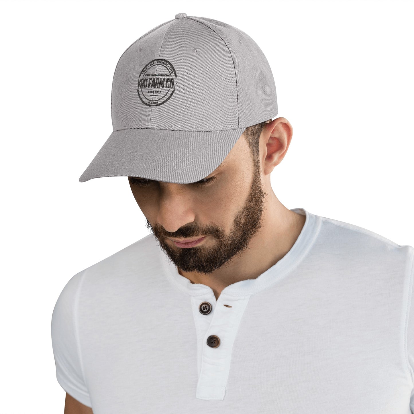 No Mesh Baseball Caps Grey/White